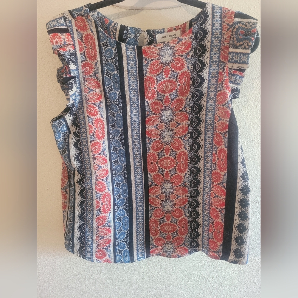 Monteau Top Ruffle Sleeve L